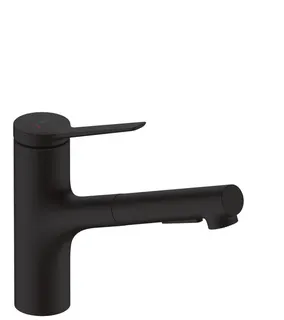 Hansgrohe Zesis M33 Spültischmischer, 150, Ausziehbrause, 2 jet, sBox lite mattschwarz