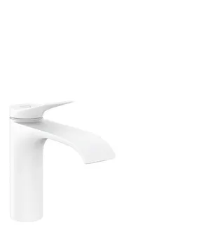 Hansgrohe VIVENIS 110 Waschtischmischer, ohne Zugstangen-Ablaufgarnitur, mattweiß
