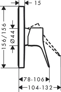 Hansgrohe VIVENIS Duscharmatur, Unterputz, Fertigset, chrom – Bild 2