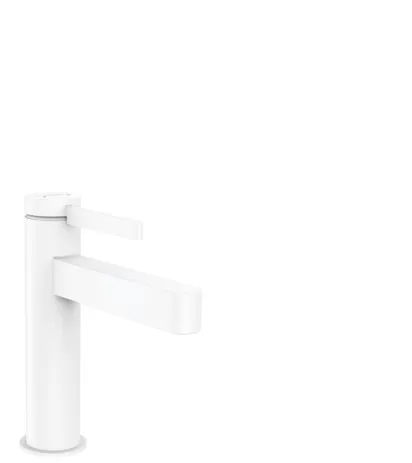 Hansgrohe FINORIS 110 Waschtischmischer, mit Zugstangen Ablaufgarnitur 1 1/4" mattweiß
