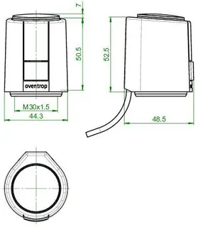 Oventrop Stellantrieb Aktor T 2P, elektrothermisch 230 V, stromlos geschlossen – Bild 2