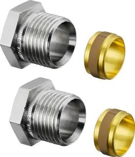 Oventrop Klemmringverschraubungen (Satz), 1/2"x15mm Verbindungsrohr