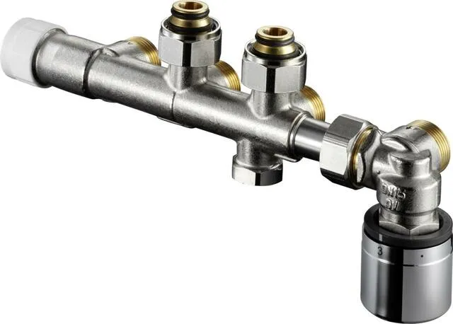 Oventrop Multiblock T-RTL, an Heizkörper Eck, 1/2" AG