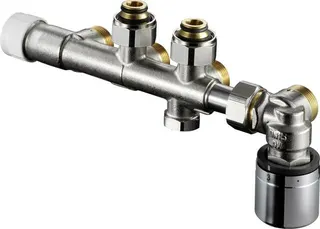 Oventrop Multiblock T-RTL, an Heizkörper Eck, 1/2" AG