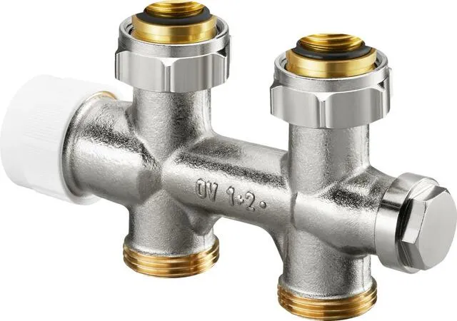 Oventrop Anschlussarmatur Multiblock T, an Heizkörper Durchgang, mit 1/2" IG