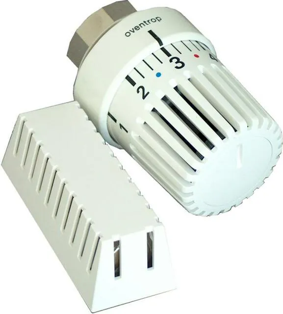 Oventrop Thermostatkopf Uni LH, mit Fernfühler, weiß Kapillarrohr 2000mm