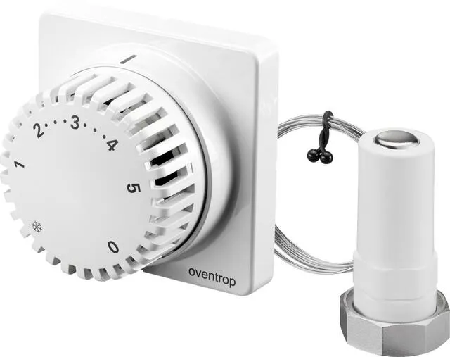 Oventrop Thermostatkopf Uni FH, mit Fernverstellung, weiß Kapillarrohr 2000mm
