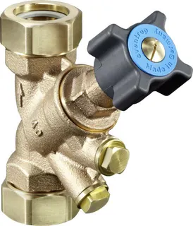 Oventrop Strangabsperrventil Hydrocontrol ATR, beiderseits AG und Überwurfmutter DN 15, 3/4" AG