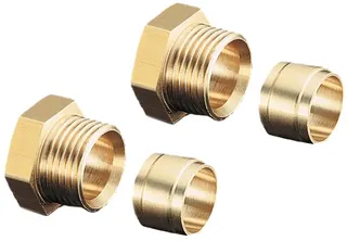 Oventrop Anschlusssatz 2-fach, Messing 10 mm
