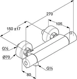 Kludi BASIC Thermostat Brausearmatur, chrom – Bild 2