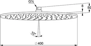 Kludi Tellerkopfbrause A-QA, 400 mm, mattschwarz/chrom – Bild 2