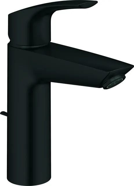 Grohe Eurosmart Waschtisch Armatur, M-Size, Mittelstellung kalt, mit Ablaufgarnitur, matte black