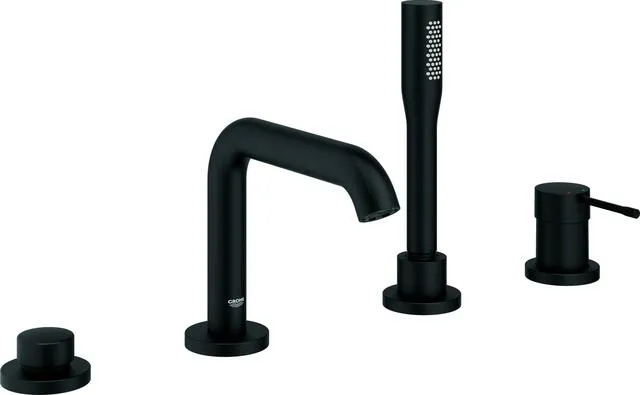 Grohe 4-Loch-Einhand-Wannenkombination, phantom black