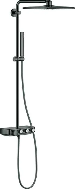 Grohe Duschsystem EUPHORIA SC SYSTEM, 310 Cube Duo, mit Thermostatbatterie hard graphite