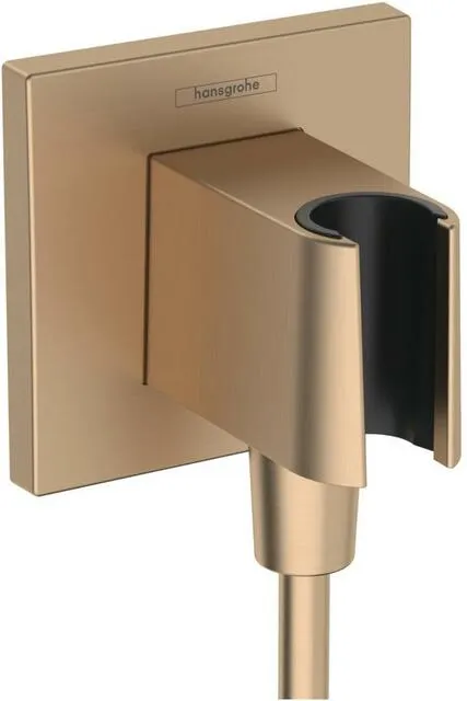 Hansgrohe Wandanschluss FixFit E mit Brausehalter brushed bronze