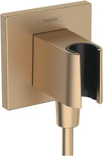 Hansgrohe Wandanschluss FixFit E mit Brausehalter brushed bronze