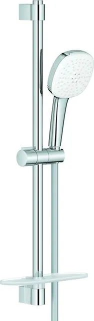 Grohe Brausestangenset TEMPESTA 110 CUBE, 2 Strahlarten, Water Saving, Ablage , 600mm chrom