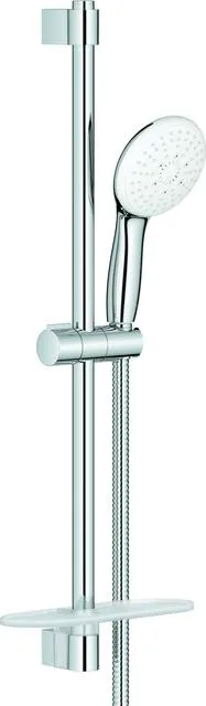 Grohe Brausestangenset TEMPESTA 110, 3 Strahlarten, Water Saving, Ablage 26918, 600mm chrom