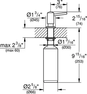 Grohe Seifenspender CONTEMPORARY, für Vorratsbehälter 0,4 l matte black – Bild 2