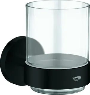 Grohe Glas ESSENTIALS, mit Halter matte black