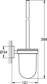 Grohe WC-Bürstengarnitur ESSENTIALS, Wandmontage matte black – Bild 2