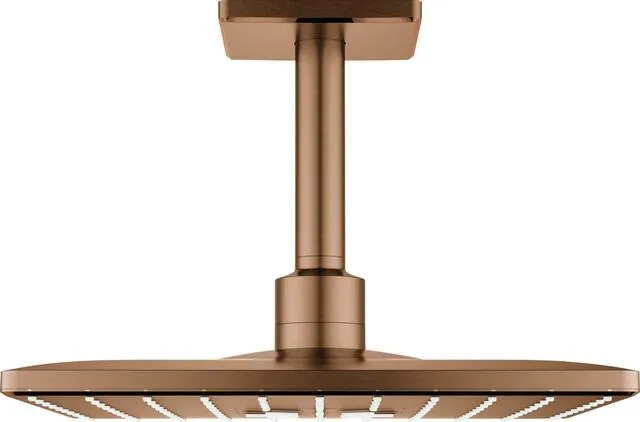 Grohe Kopfbrauseset RAINSHOWER SA 310 CUBE, Deckenauslass 142mm warm sunset gebürstet