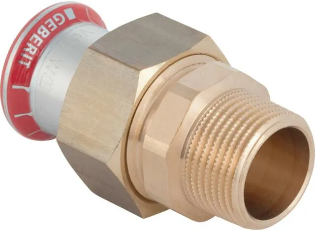 Geberit Anschlussverschraubung C-Stahl MAPRESS mit Außengewinde flachdichtend 22mmx3/4"