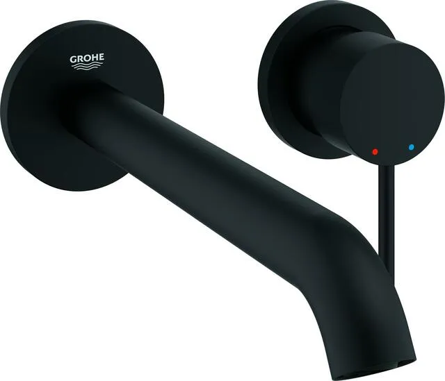 Grohe 2-Loch-Waschtischbatterie ESSENCE, Ausladung 230 mm, phantom black