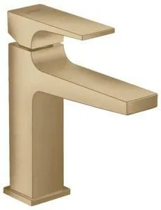 Hansgrohe METROPOL 110 Waschtisch Armatur, mit Push Open Ablaufgarnitur G 1"1/4", brushed bronze