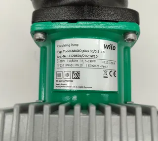Wilo Nassläufer Hocheffizienzpumpe Yonos MAXO plus 30/0,5-10 PN6/10,140W – Bild 2