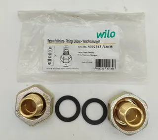 WILO-Satz Verschraubung aus Messing R 1/2 a/d15 i x G 1i