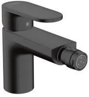 Hansgrohe VERNIS Blend Bidetmischer, mit Zugstangen-Ablaufgarnitur, mattschwarz