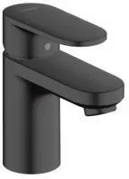 Hansgrohe VERNIS Blend 70 Waschtischmischer, CoolStart, mit Zugstangen-Ablaufgarnitur, mattschwarz