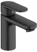 Hansgrohe VERNIS Blend Waschtischmischer 100, CoolStart, mit Zugstangen-Ablaufgarnitur,  mattschwarz