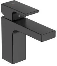 Hansgrohe VERNIS Shape Waschtischmischer 100, CoolStart, mit Zugstangen-Ablaufgarnitur, mattschwarz