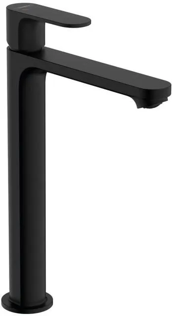 Hansgrohe Rebris S 240 Waschtischmischer, CoolStart, mit Zugstangen-Ablaufgarnitur, mattschwarz
