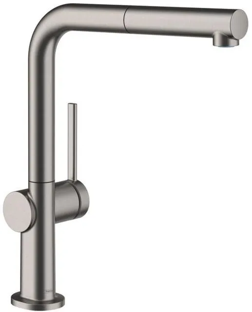 Hansgrohe Spültischmischer 270 Talis M54, Ausziehauslauf, 1 jet brushed black chrom