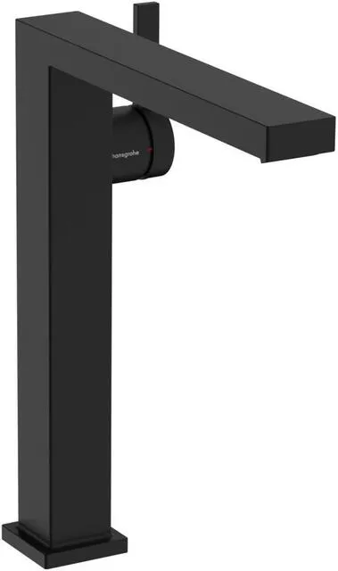 Hansgrohe Fine Tecturis E Waschtischarmatur, ComfortZone 240, CoolStart, Push-Open, mattschwarz