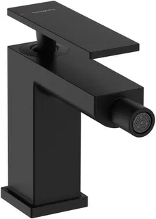Hansgrohe Tecturis E Bidetmischer, mit Zugstangen-Ablaufgarnitur, mattschwarz