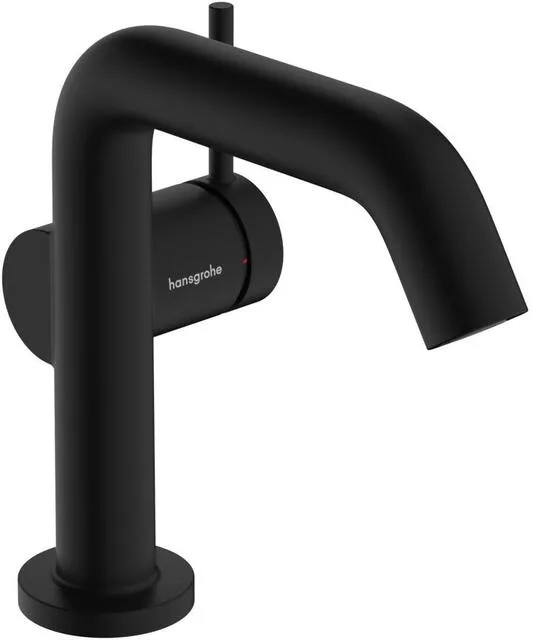 Hansgrohe Tecturis S Waschtischmischer, Fine CooStart, Ausladung 130mm, Push-Open, mattschwarz