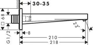 Hansgrohe Tecturis E Wanneneinlauf, chrom – Bild 2