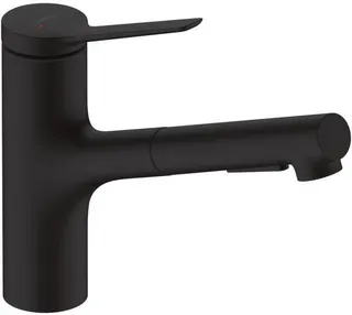 Hansgrohe Zesis M33 Küchenarmatur, ComfortZone 150, 2 jets mattschwarz