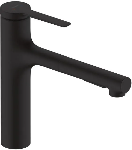 Hansgrohe Zesis M33 Küchenarmatur, ComfortZone 160, 2 jets mattschwarz
