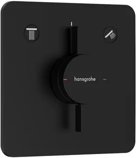 Hansgrohe DuoTurn Q Thermostat Fertigset, Unterputz, 2 Verbraucher mattschwarz
