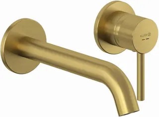 Kludi Bozz Waschtisch-Zweiloch-Einhandmischer, UP brushed gold