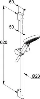Kludi Brausegarnitur DIVE, Brause-Set X, 600mm chrom – Bild 2