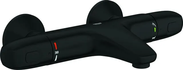 Grohe GROHTHERM 1000 Thernostat Badearmatur, Wandmontage, ohne Anschlüsse matte black