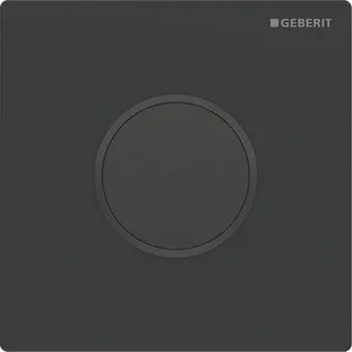 Geberit Urinalsteuerung, Netzbetrieb Platte schwarz matt, Designring schwarz