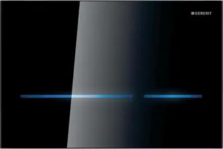 Geberit WC-Steuerung mit elektronischer Spülauslösung schwarz / Glas verspiegelt,