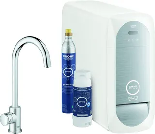 Grohe Mono-Armatur BLUE HOME Starter-Kit, C-Auslauf chrom